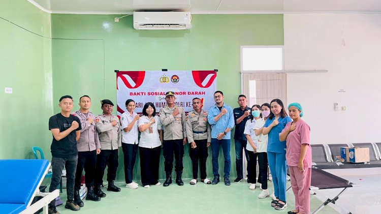 Peringati Hari Jadi Humas Polri ke-74, Polres Sumba Barat Daya Gelar Bakti Sosial Donor Darah di RSUD Reda Bolo