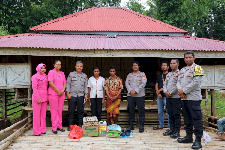 POLRES SUMBA BARAT DAYA WUJUDKAN KEPEDULIAN TERHADAP MASYARAKAT KURANG MAMPU  LEWAT BANTUAN SOSIAL