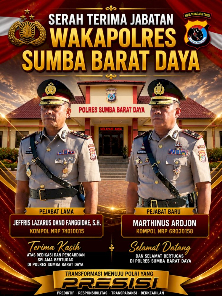 SERAH TERIMA JABATAN WAKAPOLRES SUMBA BARAT DAYA BERLANGSUNG KHIDMAT