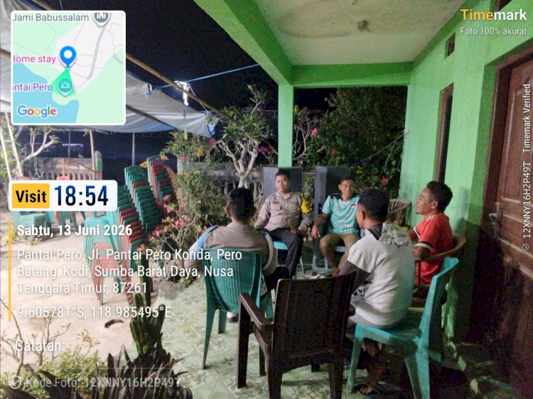 Patroli Cipta Kondisi Polsek Kodi di Desa Pero Konda Berjalan Aman, Warga Apresiasi Kehadiran Polisi