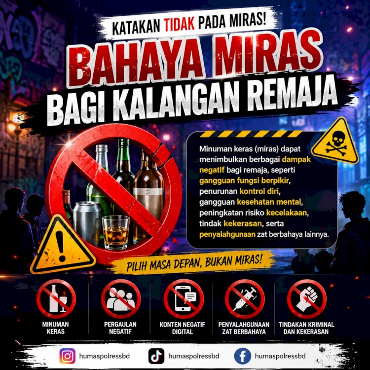 BAHAYA MIRAS BAGI KALANGAN REMAJA, ANCAM MASA DEPAN GENERASI MUDA