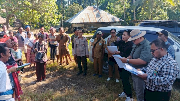 Polres Sumba Barat Daya Amankan Sidang Pemeriksaan Setempat Sengketa Lahan di Desa Denduka