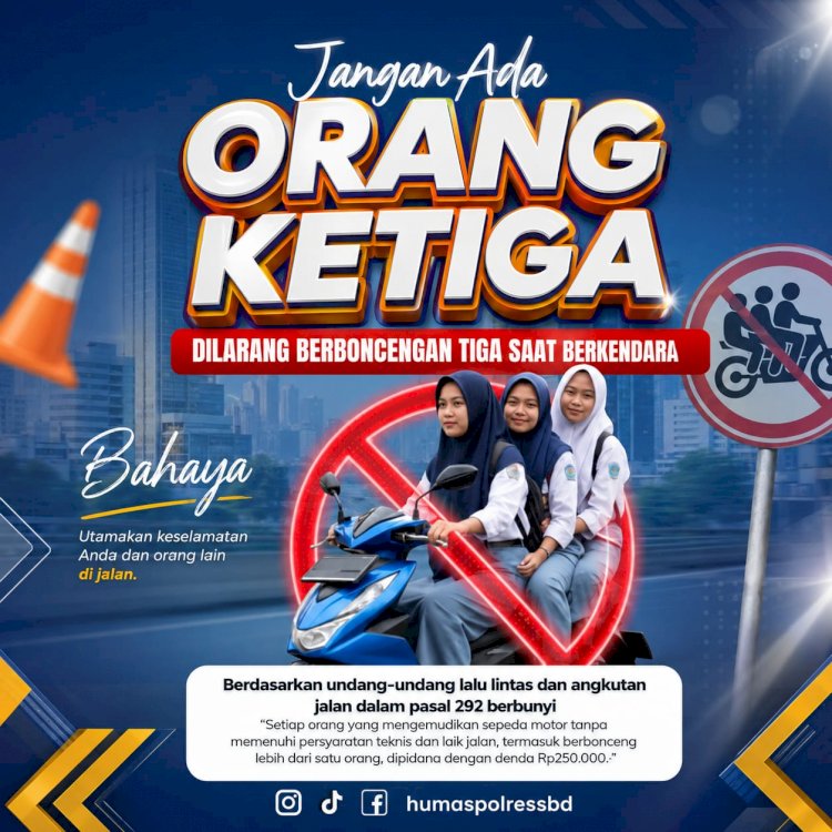 Polres Sumba Barat Daya Imbau Pengendara Tidak Berboncengan Tiga Demi Keselamatan di Jalan