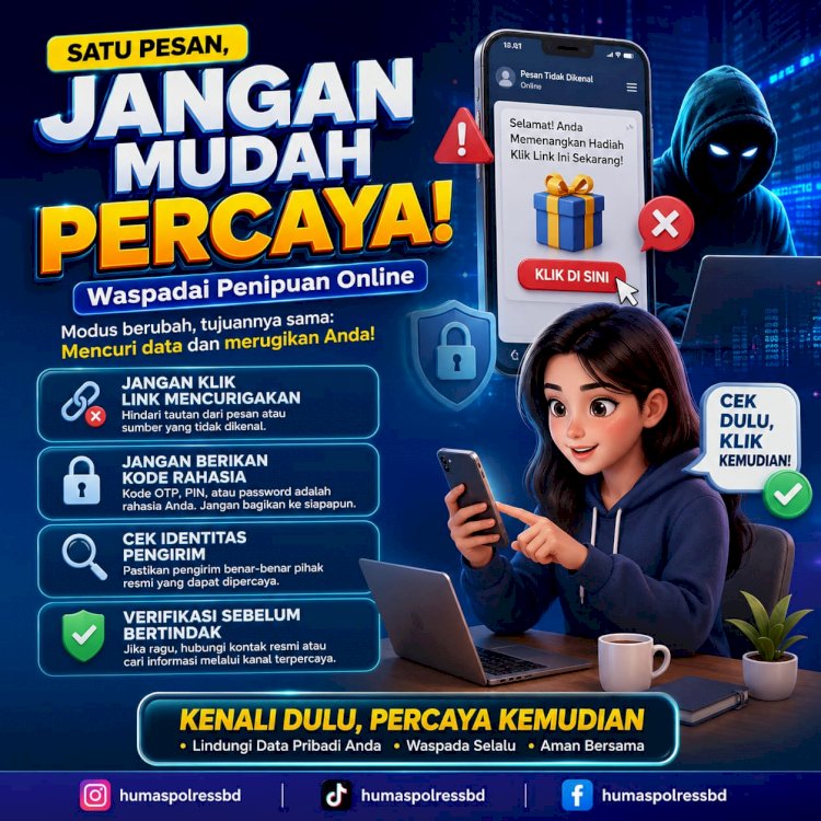 Polres Sumba Barat Daya Imbau Masyarakat Waspada Penipuan Online, Jangan Mudah Percaya Pesan Berhadiah