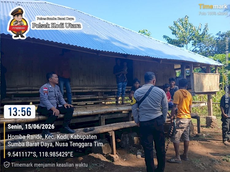 Patroli Cipta Kondisi Polsek Kodi Utara Perkuat Harkamtibmas, Warga Diajak Tolak Miras, Judi, dan Premanisme