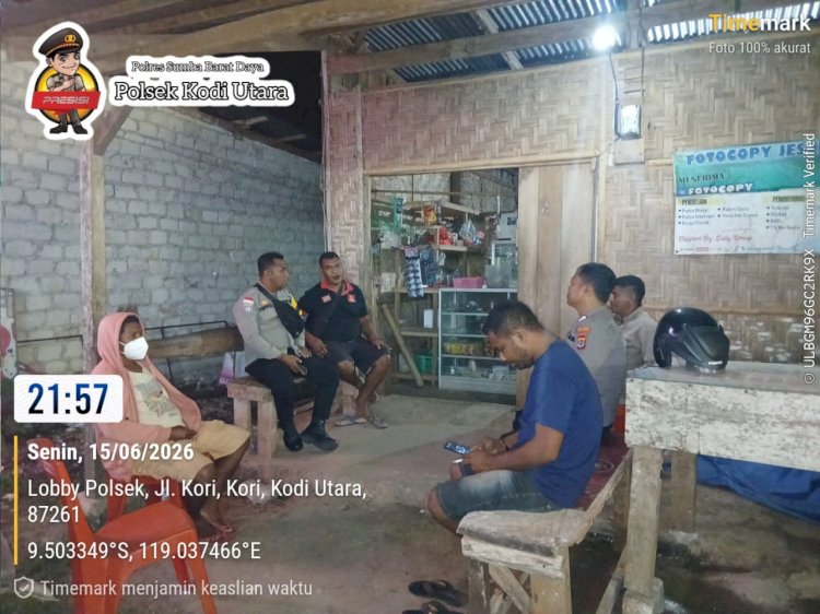 Patroli Malam Polsek Kodi Utara Perkuat Keamanan, Warga Diajak Tolak Miras dan Judi