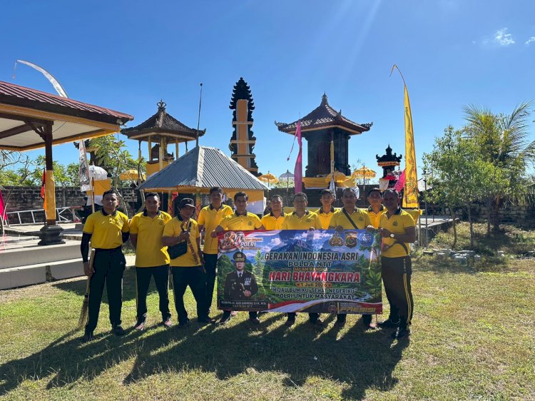Sat Samapta Polres Sumba Barat Daya Laksanakan Gerakan Nasional Indonesia ASRI dan Bakti Sosial Sambut HUT Bhayangkara ke-80
