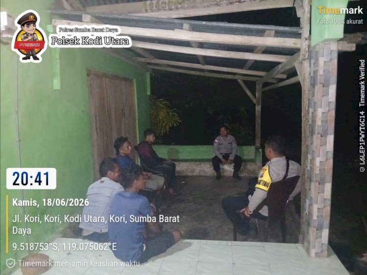 Polsek Kodi Utara Intensifkan Patroli Cipta Kondisi, Ajak Masyarakat Bersama Jaga Kamtibmas