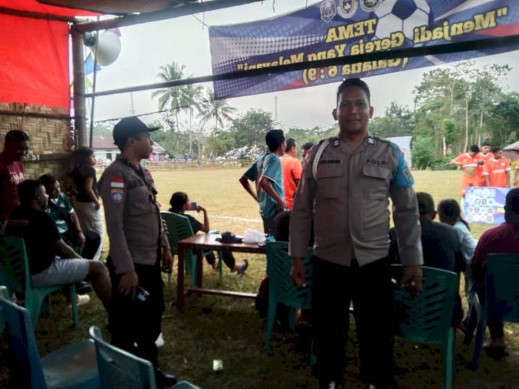 Personel Polsek Wewewa Timur Amankan Turnamen Sepak Bola Mini GKS Jemaat Tanah Kombuka, Berlangsung Aman dan Lancar