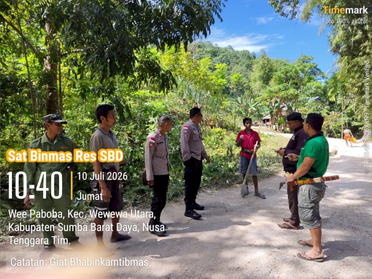 Bhabinkamtibmas Pospol Palla Gelar Patroli Dialogis, Sampaikan Pesan Kamtibmas kepada Warga