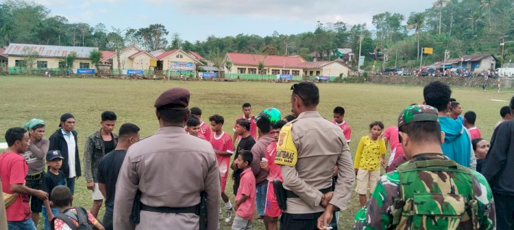 Polsek Wewewa Barat Amankan Turnamen Camat Wewewa Barat Cup I 2026, Pertandingan Berlangsung Aman dan Lancar