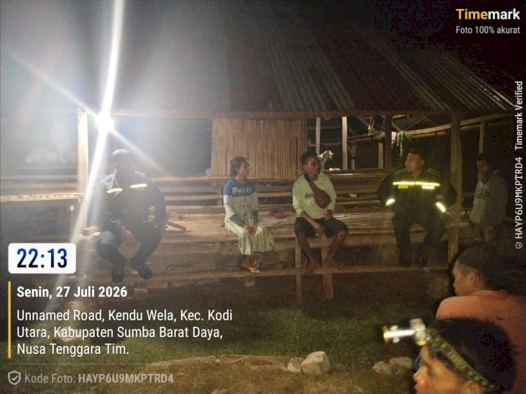 Polsek Kodi Utara Gelar Patroli Cipta Kondisi, Situasi Kamtibmas Terpantau Aman