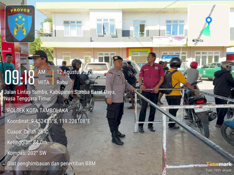 Polsek Kota Tambolaka Gelar Patroli Cipkon Antisipasi Aksi Unjuk Rasa Pasca Penyesuaian Harga BBM
