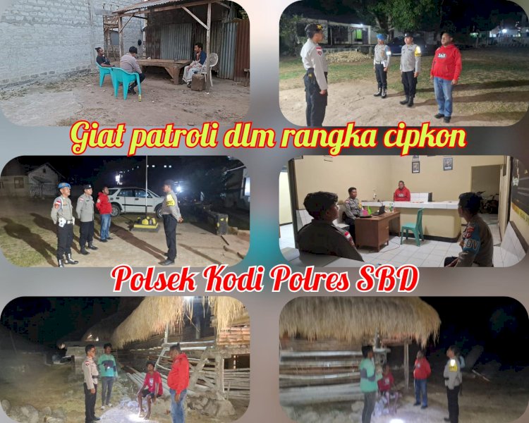 Polsek Kodi Gelar KRYD, Sasar Pemukiman Warga di Desa Wura Homba