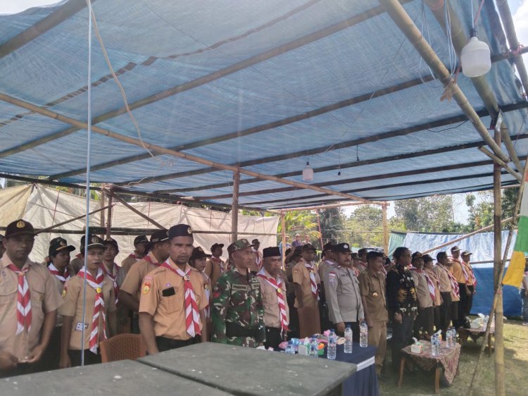 Polsek Wewewa Timur Pastikan Peringatan Hari Pramuka ke-65 Berlangsung Aman dan Lancar