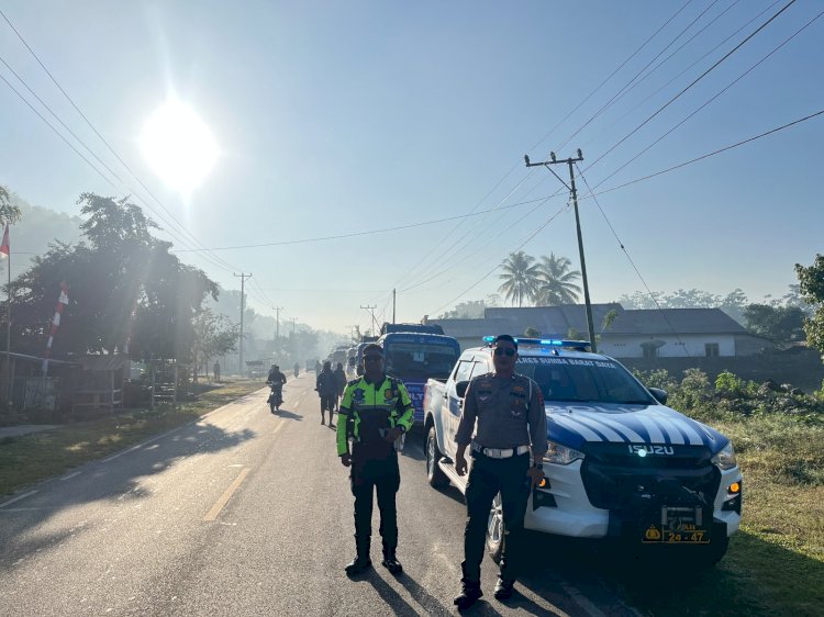 Satlantas Polres Sumba Barat Daya Kawal Kegiatan Brilian Culture Fest BRI BO di Pantai Kawona