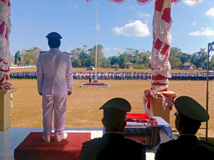 Upacara HUT ke-81 RI di Kecamatan Kodi Bangedo Berlangsung Khidmat, Polsek Pastikan Keamanan Kegiatan