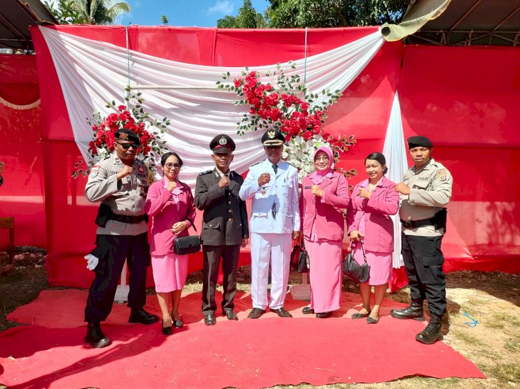 Polsek Wewewa Timur Monitoring Dua Upacara HUT ke-81 RI, Berlangsung Aman dan Lancar
