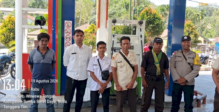 Polsek Wewewa Timur Kawal Pengawasan Penyaluran BBM Bersubsidi di SPBU Gollu Sapi