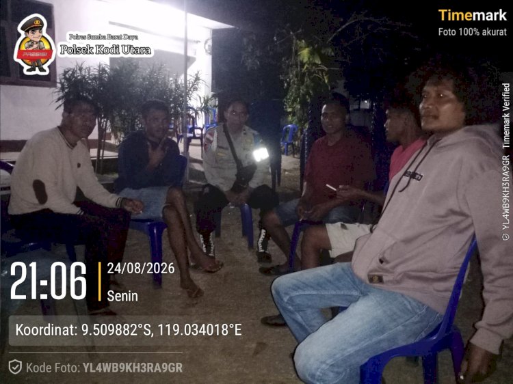 Cegah Kriminalitas dan Gangguan Kamtibmas, Polsek Kodi Utara Gelar Patroli Cipkon