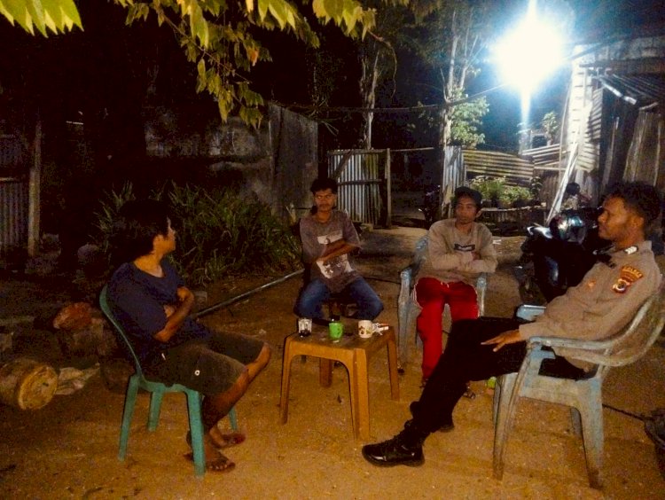 Patroli Malam Polsek Kodi Bangedo, Warga Diimbau Tingkatkan Pengawasan Hewan Ternak