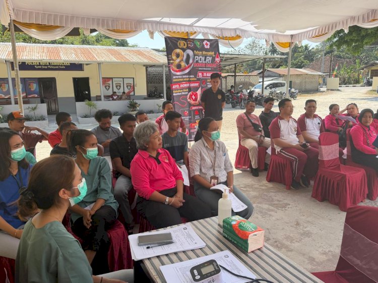 Polsek Kota Tambolaka Gelar Donor Darah Sambut HUT Bhayangkara ke-80