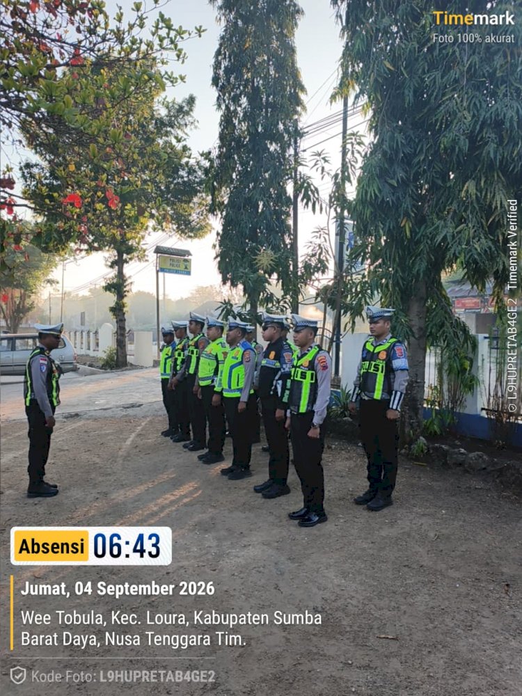 Satlantas Polres SBD Gelar Strongpoin Pagi, Wujudkan Kelancaran dan Keselamatan Lalu Lintas