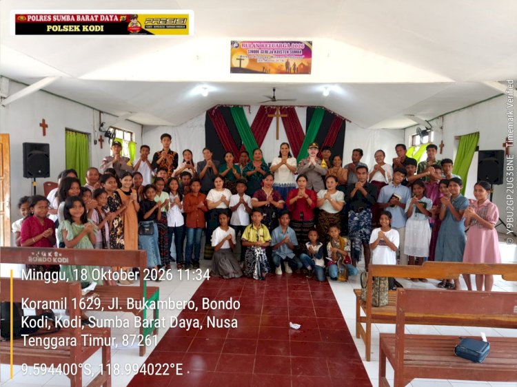 Polisi Bersama Masyarakat, Polsek Kodi Laksanakan Minggu Kasih di GKS Bondo Kodi
