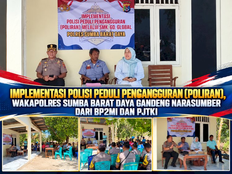 IMPLEMENTASI POLISI PEDULI PENGANGGURAN (POLIRAN), WAKAPOLRES SUMBA BARAT DAYA GANDENG NARASUMBER DARI BP2MI DAN PJTKI