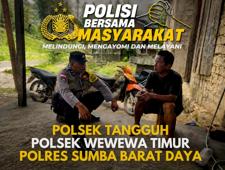 POLSEK TANGGUH, BHABINKAMTIBMAS POLSEK WEWEWA TIMUR SAMBANGI WARGA DESA PUU POTTO
