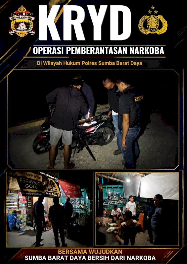 Polres Sumba Barat Daya Gencarkan KRYD, Dukung Upaya Pemberantasan Narkoba