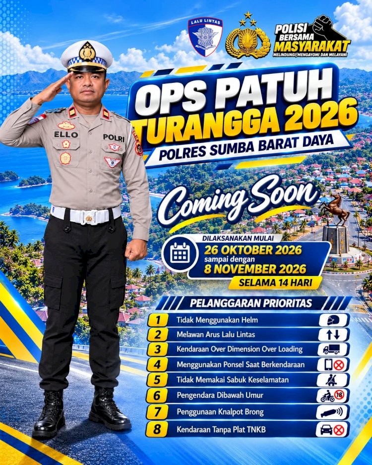 POLRES SUMBA BARAT DAYA SIAP GELAR OPERASI PATUH TURANGGA 2026, MASYARAKAT DIIMBAU TERTIB BERLALU LINTAS